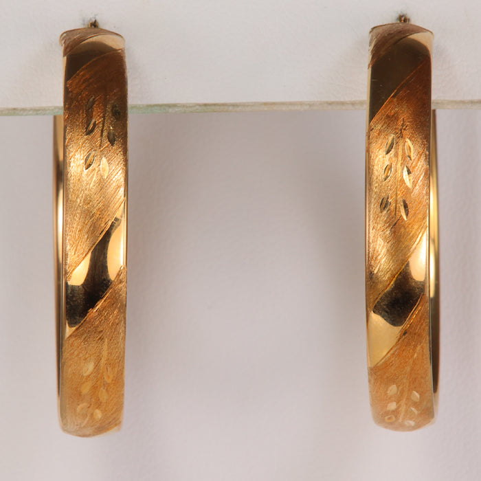 yellow gold hoop earrings with hoop design