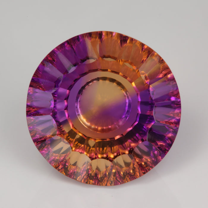 purple and yellow fantasy cut ametrine