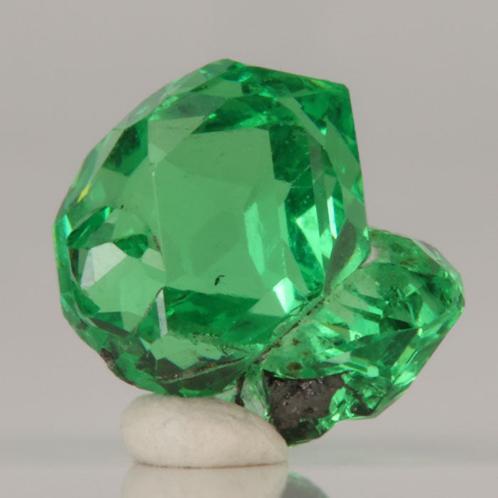 raw green garnet crystal specimen