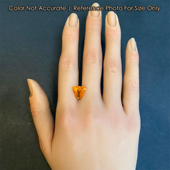 orange color fire opal from mexico on hand