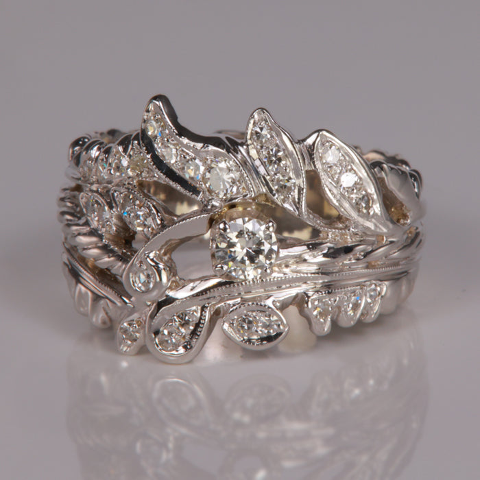 diamond estate ring white gold