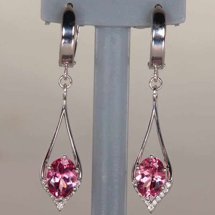 white gold earrings mahenge malaia garnet and diamond