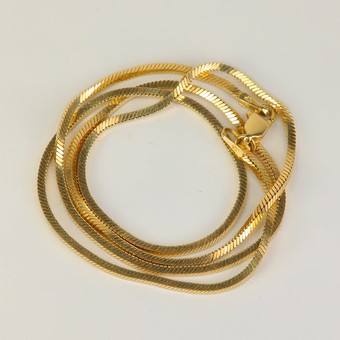 yellow gold snake link box chain