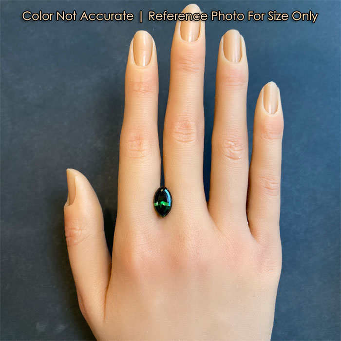 tourmaline gemstone size to hand marquise cut