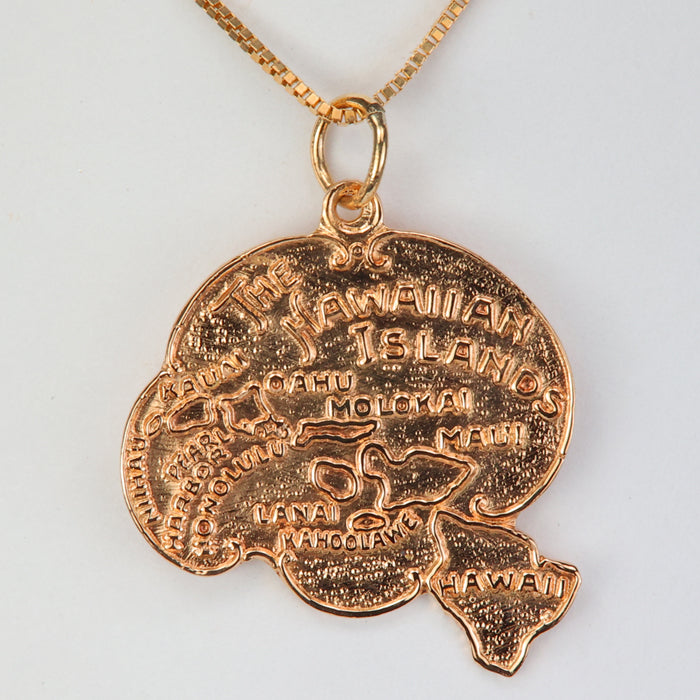 estate gold Hawaii state pendant