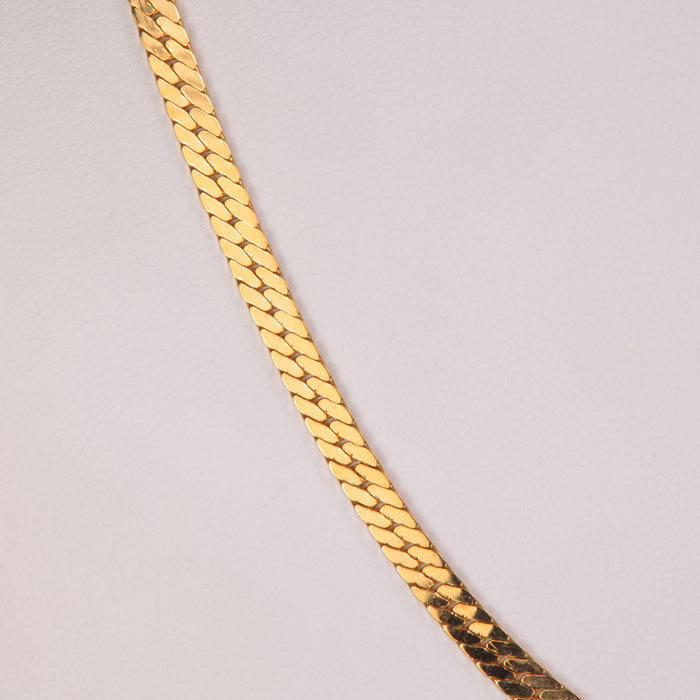 estate yellow gold herringbone chain