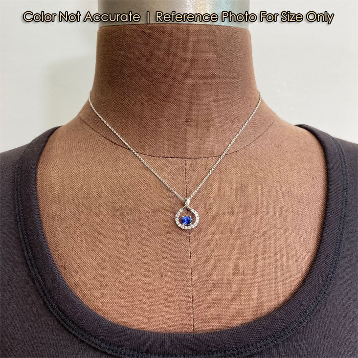 tanzanite and diamond pendant size