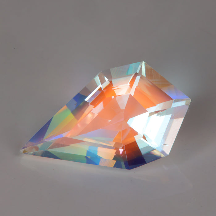 rainbow color kite shape brilliant cut moonstone