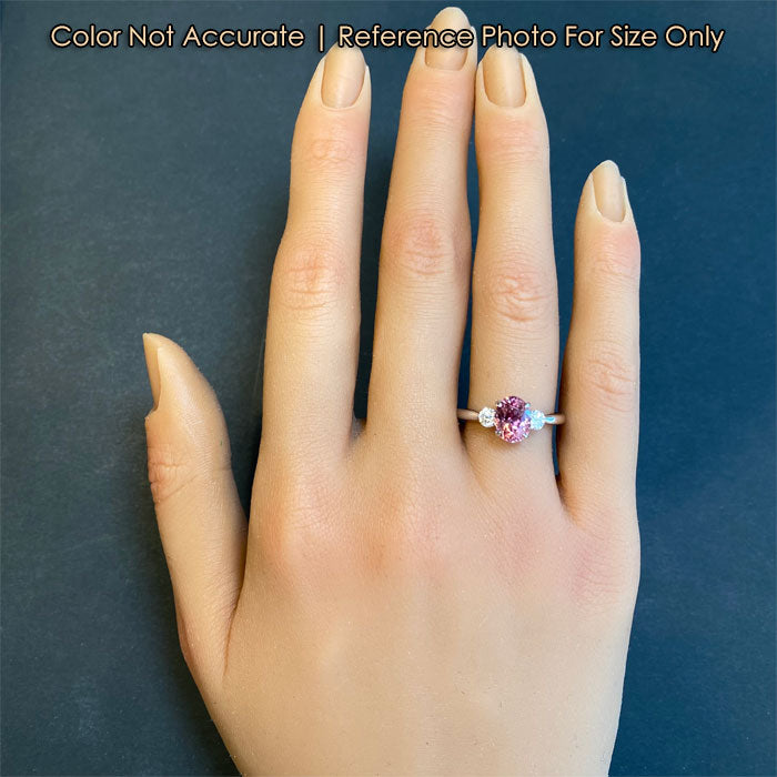 white gold garnet and diamond ring size