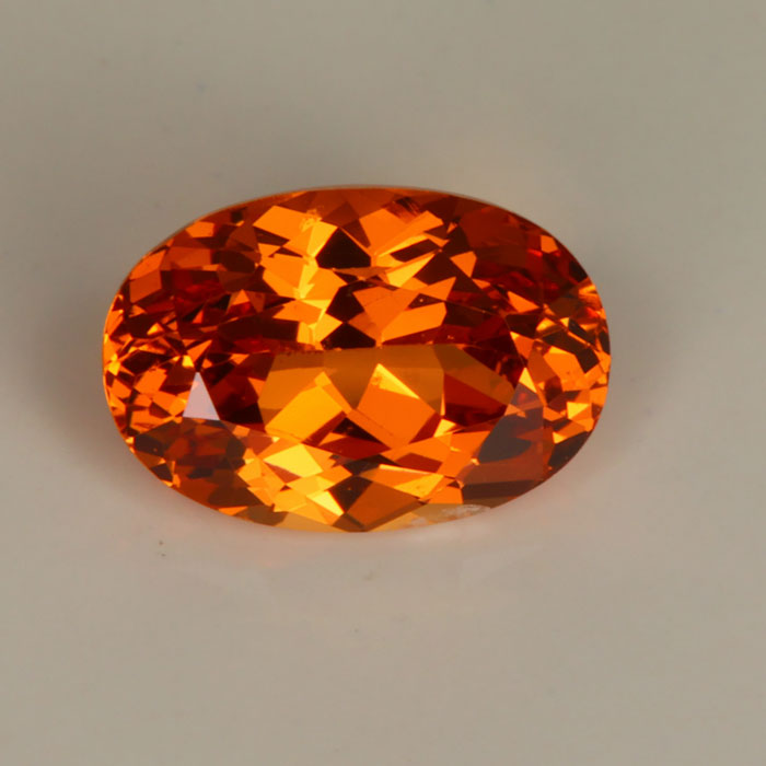 Reddish Orange Malaya Garnet Gemstone Oval