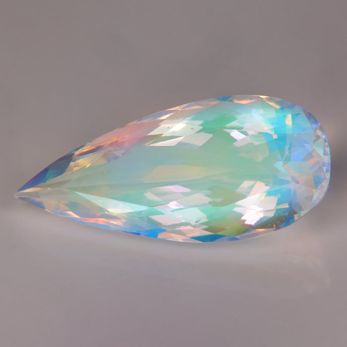 rainbow moonstone gem pear shape cut