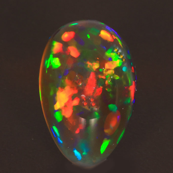 Black Ethiopian Opal Cabochon