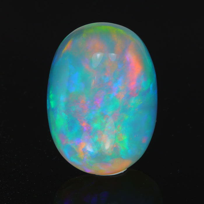 rainbow color oval cut opal