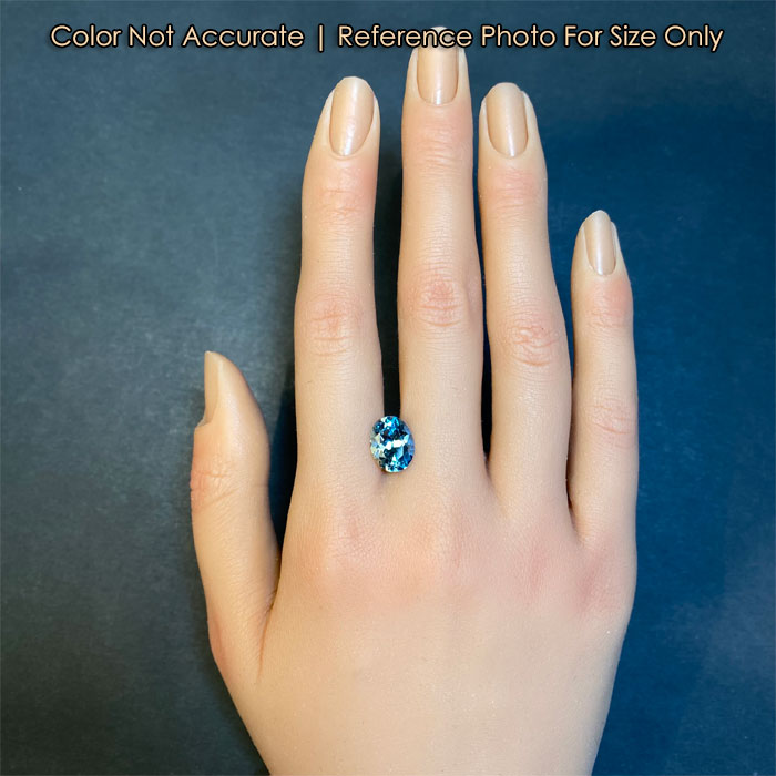 greenish blue oval aquamarine gemstone size