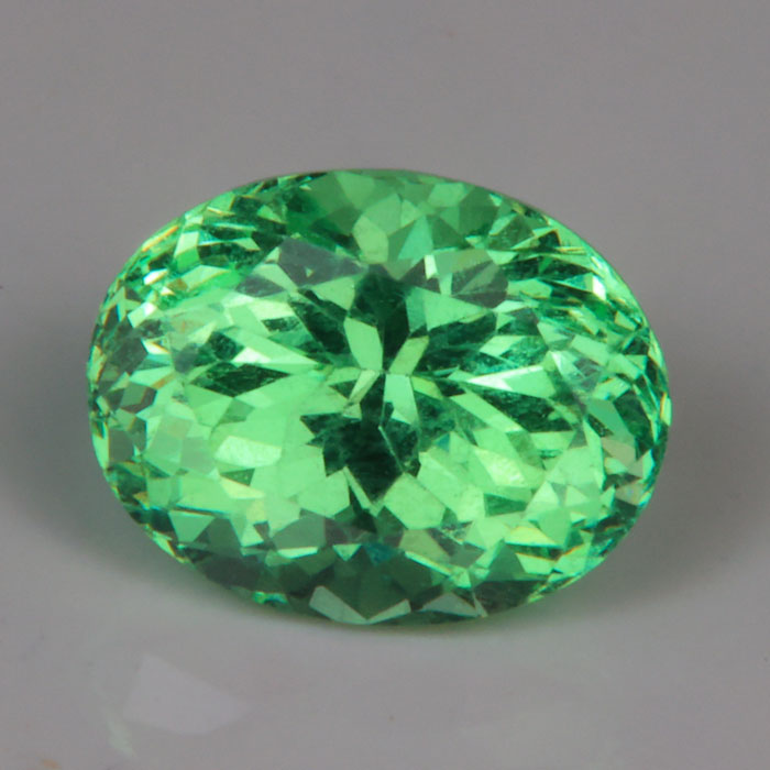 mint garnet gemstone oval cut