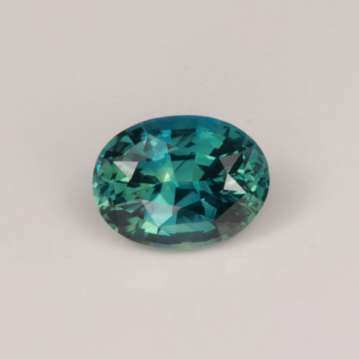 blue green oval cut sapphire from madagascar gemstone rare