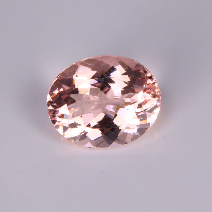 ovay cut pink morganite gem