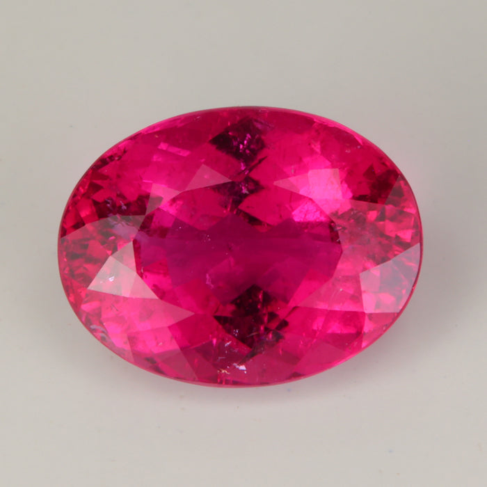 oval cut rubellite tourmaline gemstone