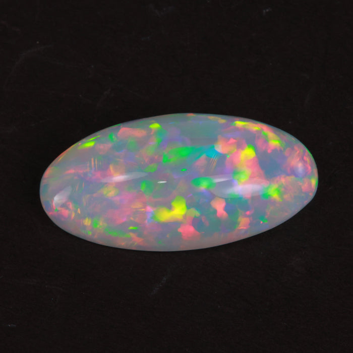 colorful oval opal from ethiopia