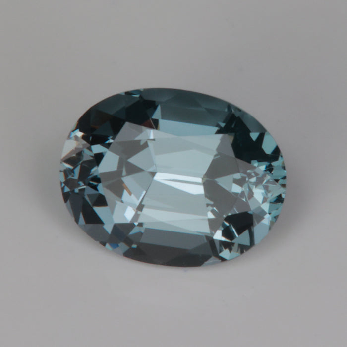 oval cut grey greenish blue spinel rare gemstone