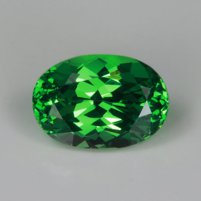 Green Color Tsavorite Garnet Gemstone Oval Cut From Kenya
