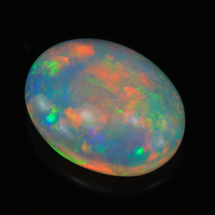 rainbow color flash opal gemstone oval cut
