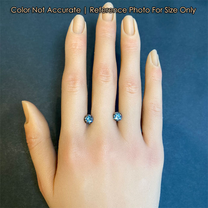 grey blue green spinel gems size reference