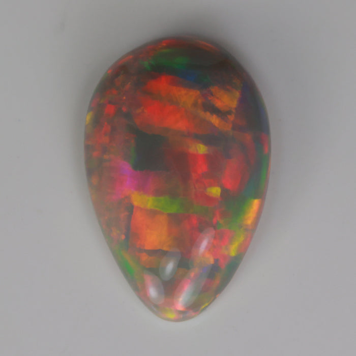 semi black pear shape opal gemstone