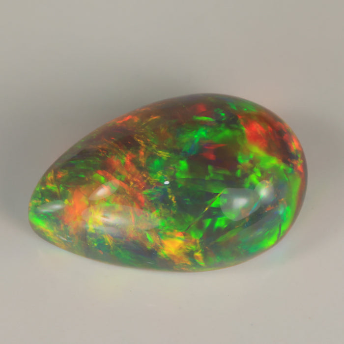 pear semi black opal gemstone