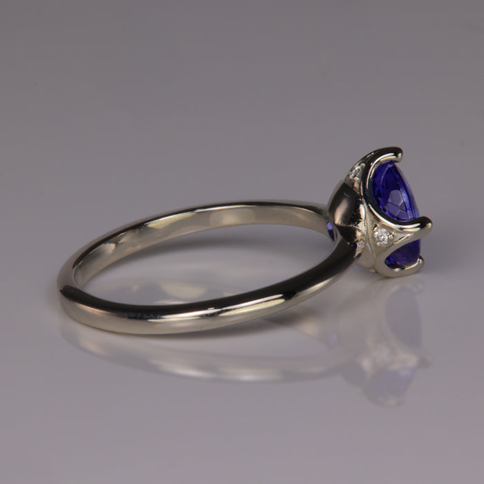diamond accented tanzanite ring