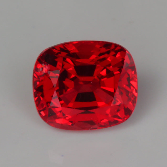 red color antique cushion cut spinel gemstone from Burma