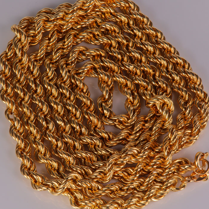 18k yellow gold rope chain