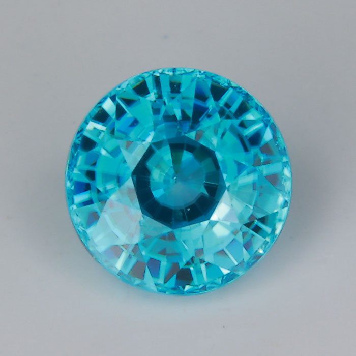 green blue zircon gemstone round brilliant