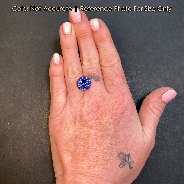 heated round portuguese tanzanite gem size