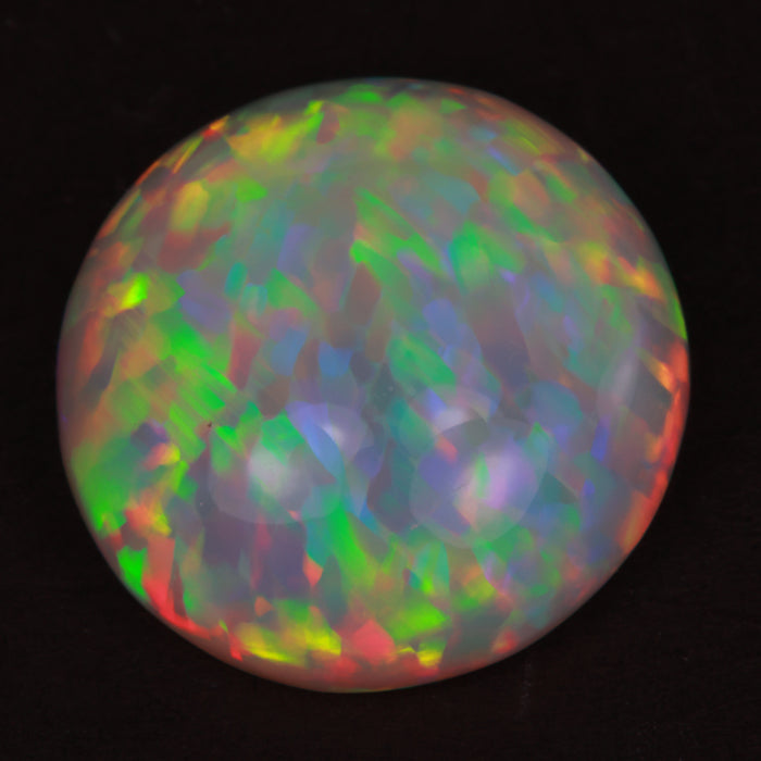round cabochon cut opal