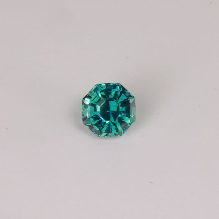 Stepped Octagon Montana Sapphire blue green