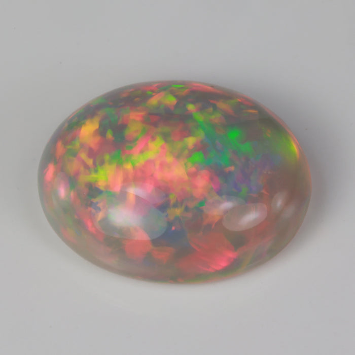 oval cut opal gem semi black color