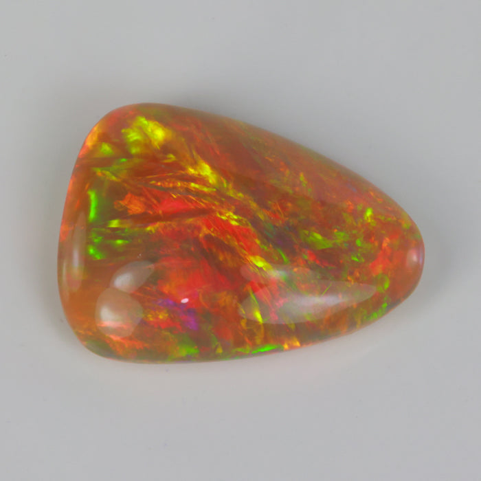 opal gemstone play of color shield cabochon