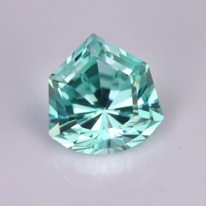 green blue tourmaline gemstone shield cut