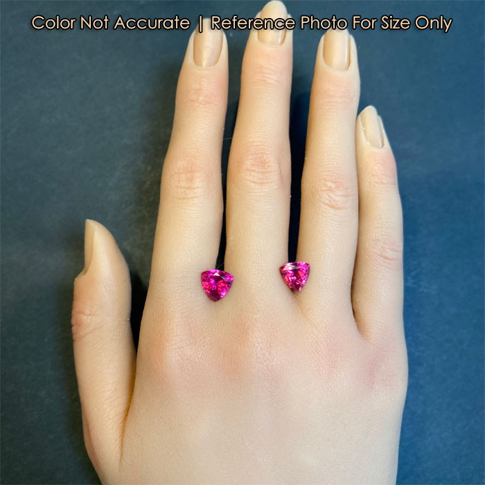 violet red rubellite tourmaline pair size