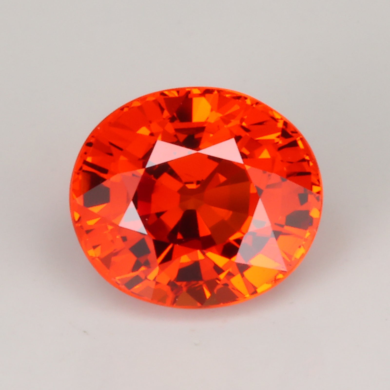 oval cut spessartite orange garnet gemstone