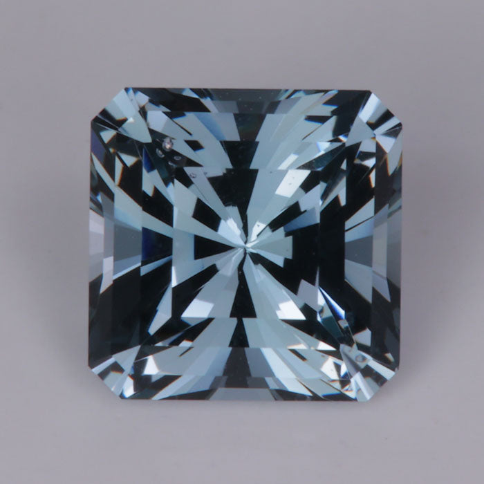 blue gray natural color spinel gemstone square brilliant