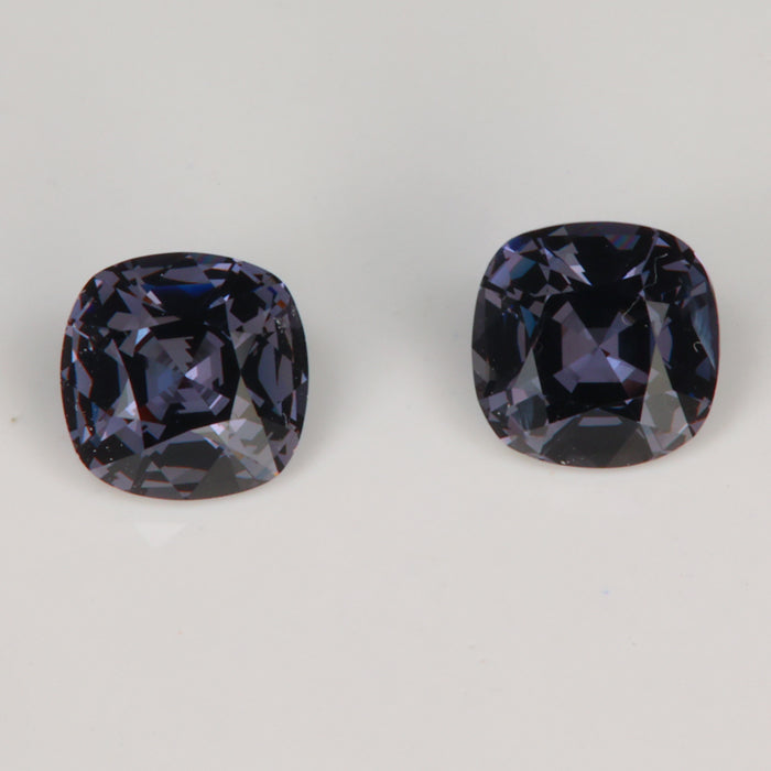 gray spinel gemstones matched pair