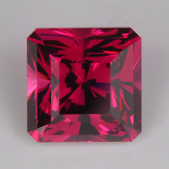 square brilliant garnet gemstone violet red natural color