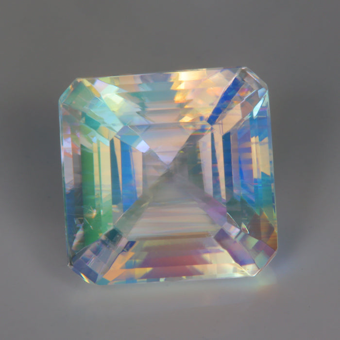 step cut moonstone rainbow colors beautiful gemstone