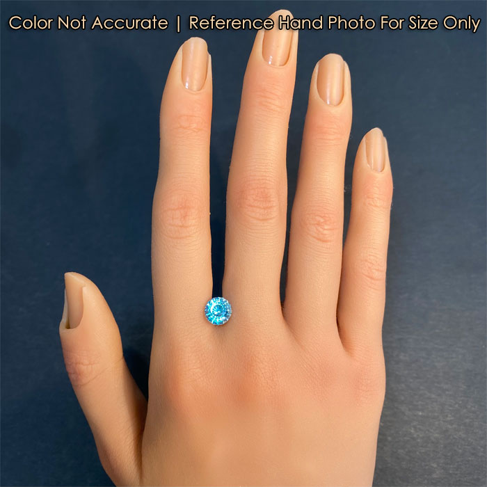 greenish blue zircon gemstone