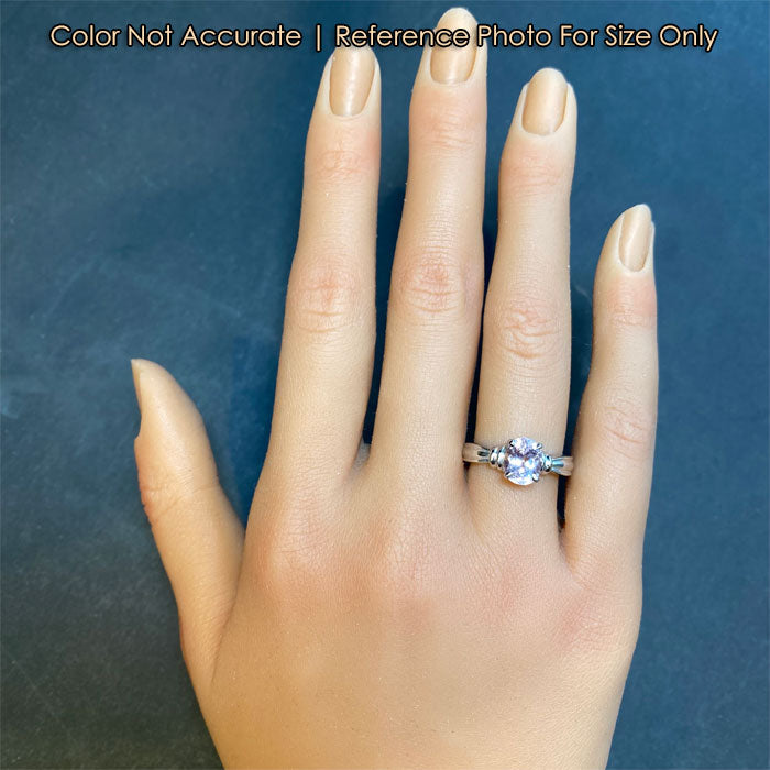 morganite and silver ring size