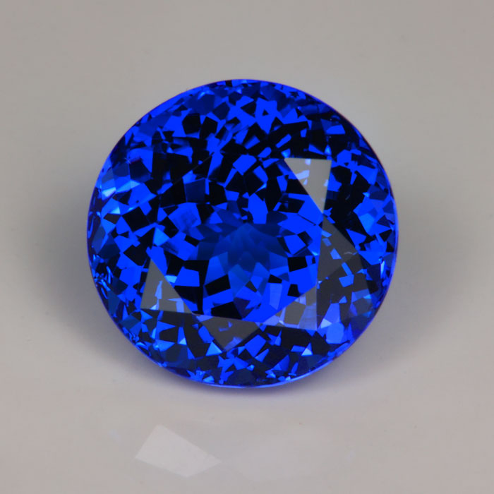 large mostly blue tanzanite gem