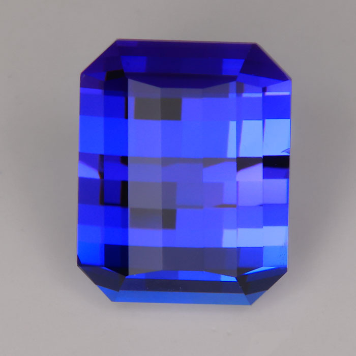 pixel cut tanzanite gemstone blue violet