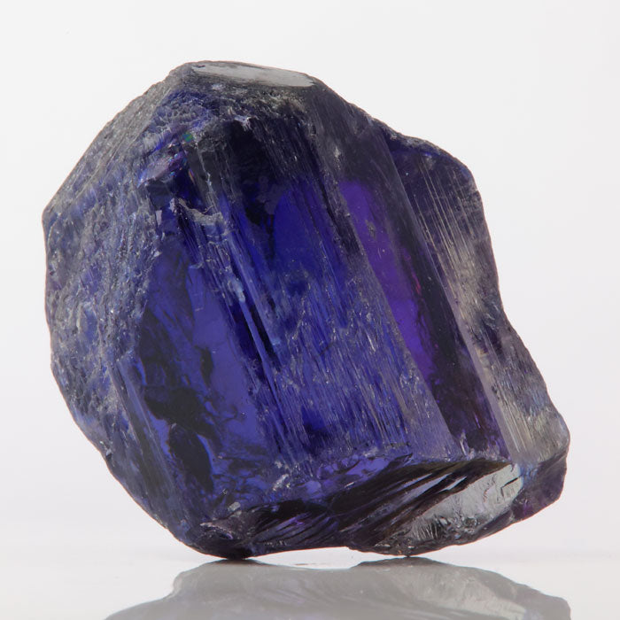 rough tanzanite material before faceting